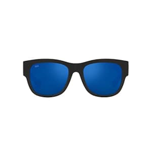 Costa Del Mar Women's Caleta Polarized Pilot Sunglasses, Net Black/Grey Blue Mirrored 580G, 55mm for $270