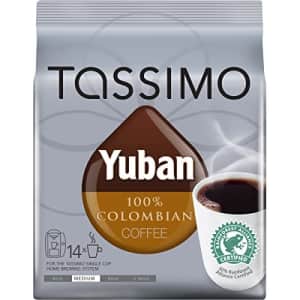 Tassimo Yuban 100% Colombian Medium Roast Coffee T-Discs for Tassimo Single Cup Home Brewing for $8