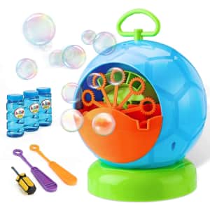 Fansteck Bubble Machine with Bubble Solution for $16 Fansteck Bubble Machine with Bubble Solution for $16