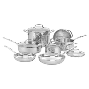 Cuisinart Chef's Classic 11-Piece Stainless Steel Cookware Set for $140 Cuisinart Chef's Classic 11-Piece Stainless Steel Cookware Set for $140