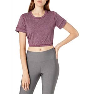 Splendid Women's Studio Activewear Workout Athletic Short Sleeve Crop Top, Potent Purple, M for $48 Splendid Women's Studio Activewear Workout Athletic Short Sleeve Crop Top, Potent Purple, M for $48