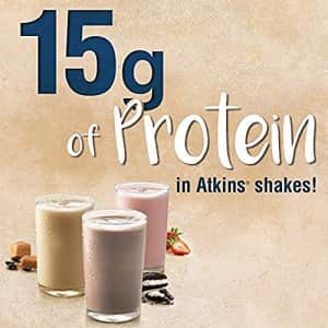 Atkins Iced Coffee Vanilla Latte Protein Shake, Keto-Friendly and Gluten Free, 11 Fl Oz, Pack of 12 for $18