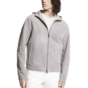 Michael Kors Men's Acid-Wash Suede Jacket for $314