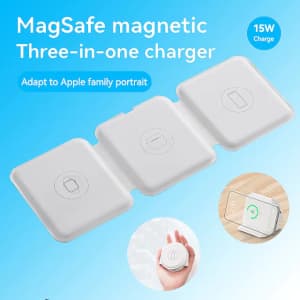 3-in-1 15W Wireless Magnetic Charger for $12