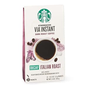 Starbucks VIA Ready Brew Coffee, Decaf Italian Roast, 50 Count, 5.8 Ounce for $21