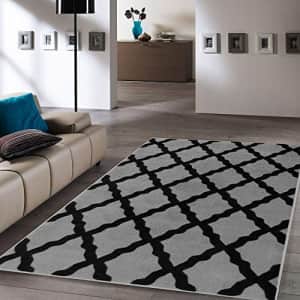 Ottomanson Glamour Collection Non-Slip Moroccan Trellis Design Area Rug, 3'3" x 5', Dark Grey for $41 Ottomanson Glamour Collection Non-Slip Moroccan Trellis Design Area Rug, 3'3" x 5', Dark Grey for $41