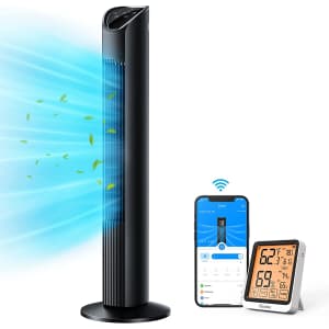 Govee 36" Smart Tower Fan with Hygrometer for $60