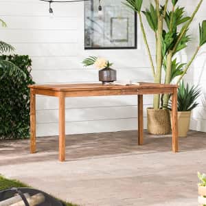Walker Edison Dominica Hardwood Outdoor Dining Table for $164