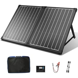 100W Mono Lightweight Portable Solar Panel Kit for $100