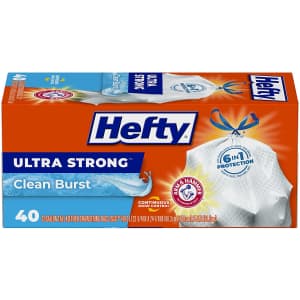 Hefty Ultra Strong Tall 13-Gallon Kitchen Trash Bag 40-Pack for $5.62 via Sub & Save Hefty Ultra Strong Tall 13-Gallon Kitchen Trash Bag 40-Pack for $5.62 via Sub & Save