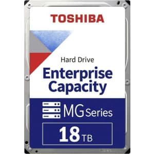 Toshiba 18TB SAS 7200 RPM 3.5" 4Kn Enterprise Hard Drive for $280
