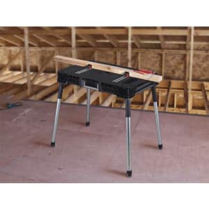 KETER Jobmade Portable Work Bench and Miter Saw Table for Woodworking Tools and Accessories with for $79 KETER Jobmade Portable Work Bench and Miter Saw Table for Woodworking Tools and Accessories with for $79