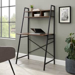 Walker Edison Industrial Wood and Metal X-Back Ladder Desk for $107