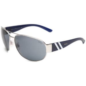 Polo Ralph Lauren Men's PH3052 Metal Aviator Sunglasses, Matte Silver/Grey, 65 mm for $99 Polo Ralph Lauren Men's PH3052 Metal Aviator Sunglasses, Matte Silver/Grey, 65 mm for $99
