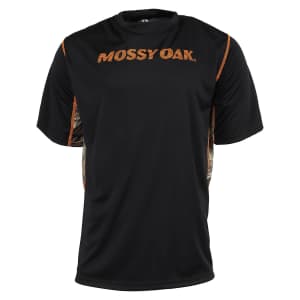 Mossy Oak Men's Short Sleeve Poly T-Shirt for $7