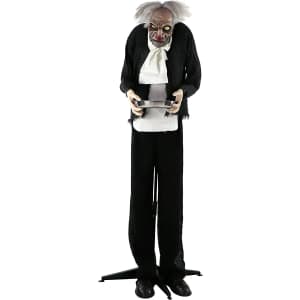 Haunted Hill Farm Life-Size Animated Moaning Butler Prop for $63