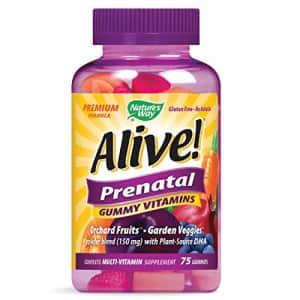 Nature's Way Alive! Prenatal Premium Gummy Multivitamin with DHA, Full B Vitamin Complex, 75 Gummies for $29