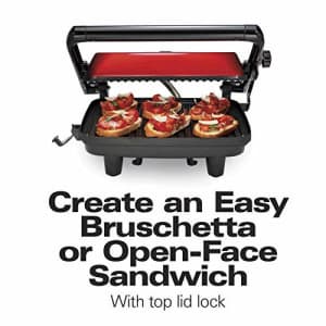 Hamilton Beach Electric Panini Press Grill With Locking Lid, Opens 180 Degrees For Any Sandwich for $43 Hamilton Beach Electric Panini Press Grill With Locking Lid, Opens 180 Degrees For Any Sandwich for $43