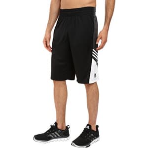 adidas Men's Basketball Team Speed Pregame Shorts, Black/Dark Solid Grey/White, Small for $20 adidas Men's Basketball Team Speed Pregame Shorts, Black/Dark Solid Grey/White, Small for $20
