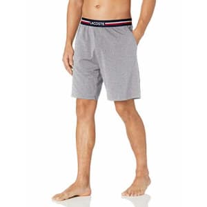 Lacoste Men's Jersey Cotton Pajama Shorts, SILVER CHINE, XS for $50 Lacoste Men's Jersey Cotton Pajama Shorts, SILVER CHINE, XS for $50