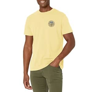 Billabong Men's Classic Short Sleeve Premium Logo Graphic Tee T-Shirt, Mellow Yellow Rotor, X-Large for $15