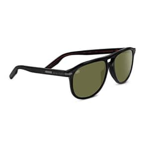 Serengeti Giacomo Polarized Sunglasses, Shiny Black/Dark Tortoise, One Size (8468) for $190