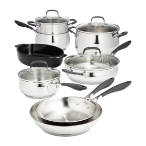 Belgique Stainless Steel 12-Piece Cookware Set for $95 Belgique Stainless Steel 12-Piece Cookware Set for $95