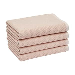 Amazon Basics Odor Resistant Textured Bath Towel, 30 x 54 Inches - 4-Pack, Blush for $39 Amazon Basics Odor Resistant Textured Bath Towel, 30 x 54 Inches - 4-Pack, Blush for $39