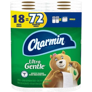 Charmin Ultra Gentle Mega Roll Toilet Paper 18-Pack for $19 Charmin Ultra Gentle Mega Roll Toilet Paper 18-Pack for $19