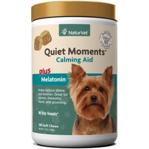 NaturVet Quiet Moments Calming Dog Soft Chew 180-Ct. Bottle for $18 NaturVet Quiet Moments Calming Dog Soft Chew 180-Ct. Bottle for $18