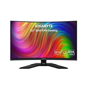 GIGABYTE M32QC 32" 165Hz 1440P QHD -KVM Gaming -Monitor, 2560 x 1440 VA Display, 1ms (MPRT) for $400 GIGABYTE M32QC 32" 165Hz 1440P QHD -KVM Gaming -Monitor, 2560 x 1440 VA Display, 1ms (MPRT) for $400