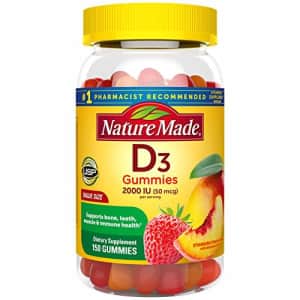Nature Made Vitamin D3 2000 IU (50 mcg) Gummies, 150 Count for Bone Health (Packaging May Vary) for $19 Nature Made Vitamin D3 2000 IU (50 mcg) Gummies, 150 Count for Bone Health (Packaging May Vary) for $19