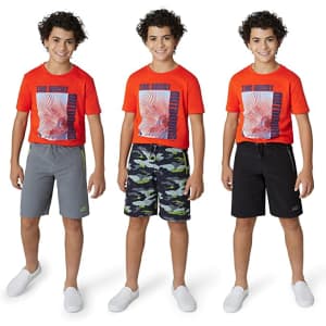 Eddie Bauer Boys' Hybrid Mesh Shorts 3-Pack for $41