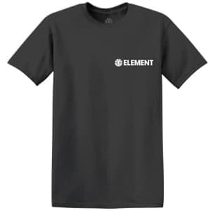 Element Men's Blazin Chest Short Sleeve Tee Shirt, Flint Black, X-Large for $10