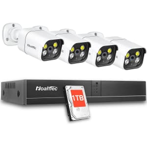 NoahTec 8-Channel 4-Camera PoE Security Camera System for $179