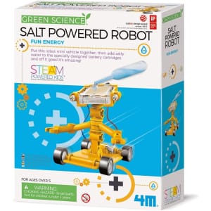 4M Green Science Salt Water Powered Robot Kit for $13