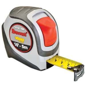 Starrett Exact Plus Retractable Imperial / Metric Pocket Tape Measure with Nylon Coating and Black for $19