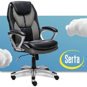 Serta Executive Office Padded Arms Adjustable Ergonomic Gaming Desk Chair with Lumbar Support, Faux for $231