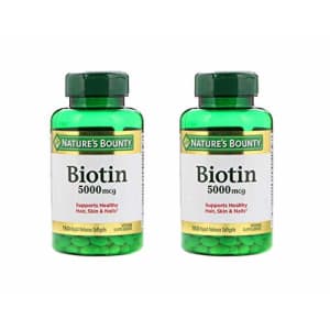 Nature's Bounty Biotin Softgels, 5000 mcg 150 ea (Pack of 2) for $25
