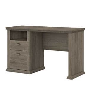 Bush Furniture Yorktown Home Office Desk with Storage, 50W, Restored Gray for $184