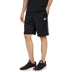 adidas Men's Big & Tall Warm-up Tricot Regular Camo Shorts, Black, 4X-Large/Tall for $22