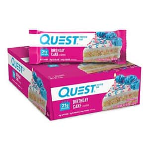 Quest Nutrition Birthday Cake - High Protein, Low Carb, Gluten Free, Keto Friendly, 12 Count for $18