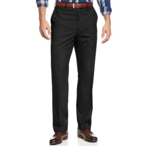 Michael Kors Men's Solid Classic-Fit Stretch Dress Pants for $25 Michael Kors Men's Solid Classic-Fit Stretch Dress Pants for $25