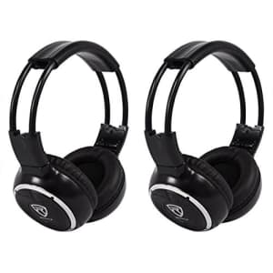 (2) Rockville RFH3 Wireless Infrared IR Car Headphones for Any Car Monitor for $35