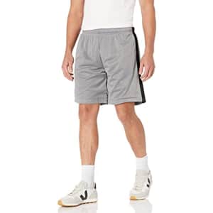 Southpole Men's Basic Mesh Shorts, Grey, Large for $8