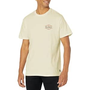 Billabong Men's Classic Short Sleeve Premium Logo Graphic Tee T-Shirt, Walled Off White, Large for $21