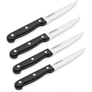 Farberware Never Needs Sharpening Stainless Steel Steak Knife 4-Pack for $15
