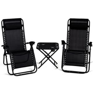 Giantex 3 PCS Zero Gravity Chair Patio Chaise Lounge Chairs Outdoor Yard Pool Recliner Folding for $150 Giantex 3 PCS Zero Gravity Chair Patio Chaise Lounge Chairs Outdoor Yard Pool Recliner Folding for $150