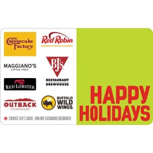$50 Happy Holidays Dining Digital Gift Card: $42.50