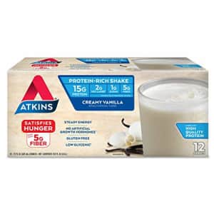 Atkins Creamy Vanilla Protein-Rich Shake. With High-Quality Protein. Keto-Friendly and Gluten Free. for $19 Atkins Creamy Vanilla Protein-Rich Shake. With High-Quality Protein. Keto-Friendly and Gluten Free. for $19